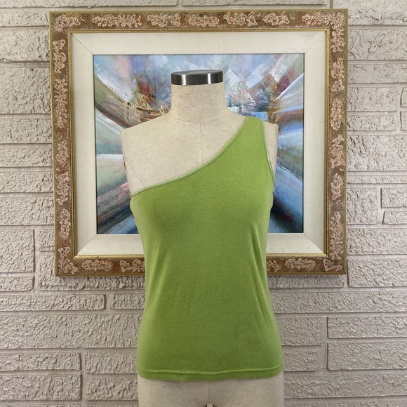 🌹Too Hot One Shoulder Satin Trim Tank Top - Picture 4 of 9